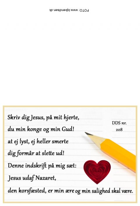 Skriv dig Jesus p� mit hjerte...